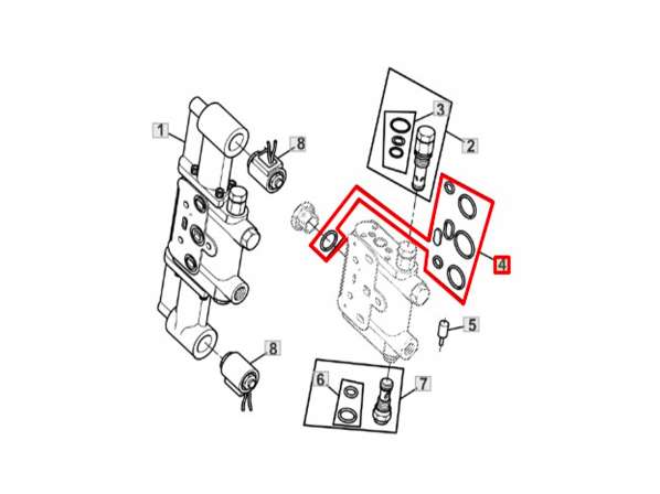 OT014094 - DQ44133 - Kit Vedação Fatia Comando com Placa Aplicação: John Deere